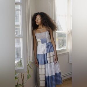 OHSEVENDAYS Tori Dress Patchwork Midi SZ Small